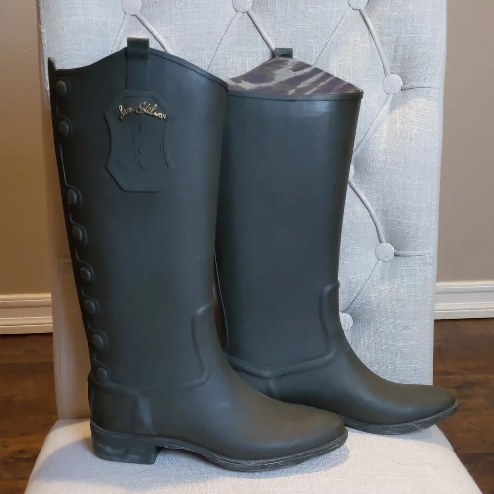 Sam Edelman tall rubber rain boots